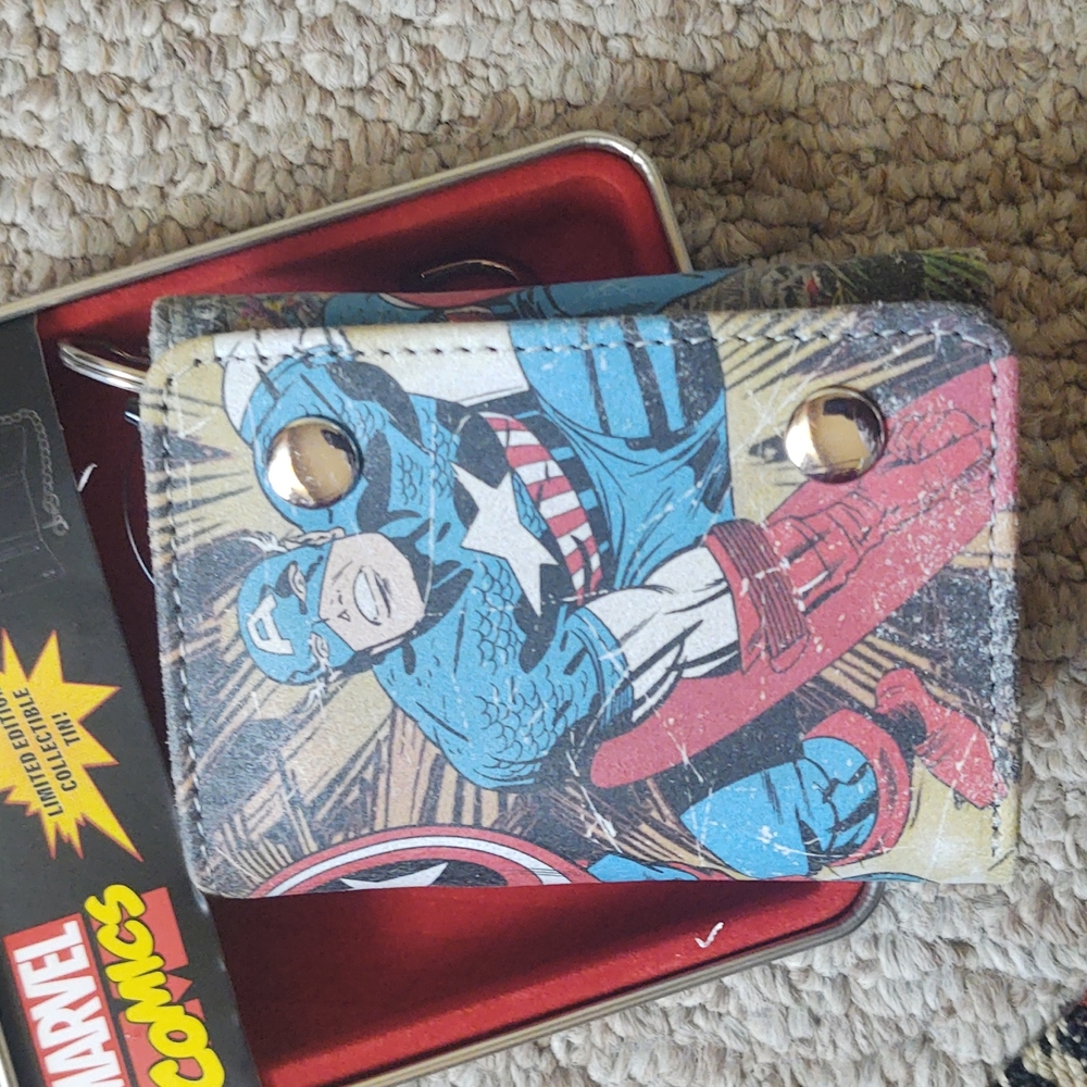Marvel Captain America Chain Leather‎ Wallet